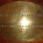 Placa Proyecto del Ferrocarril Linea Barca de Alba