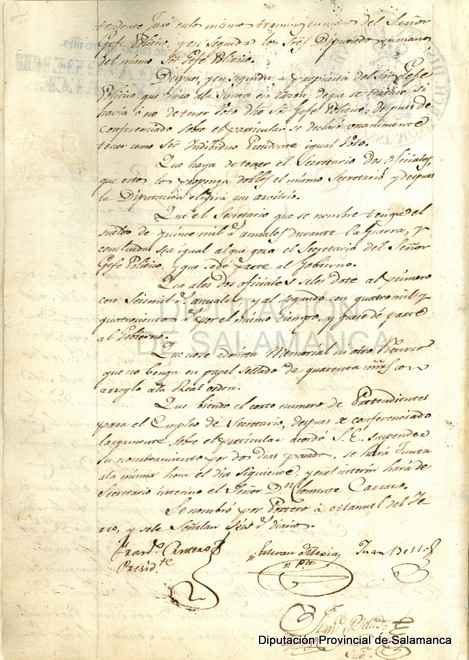 Acta del pleno de 1813, restaurada.