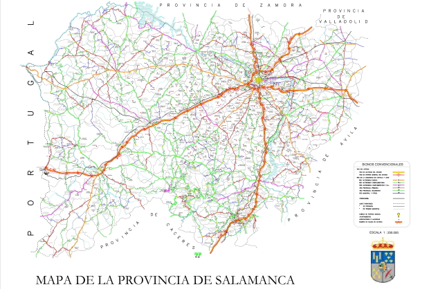 Mapa de la provincia de Salamanca