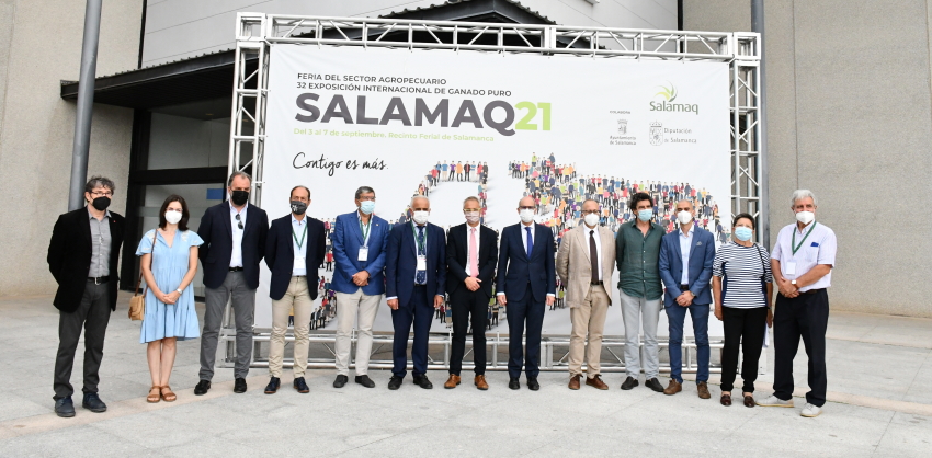Responsables de la Universidad y de la Diputación de Salamanca en la presentación de los resultados de los proyectos