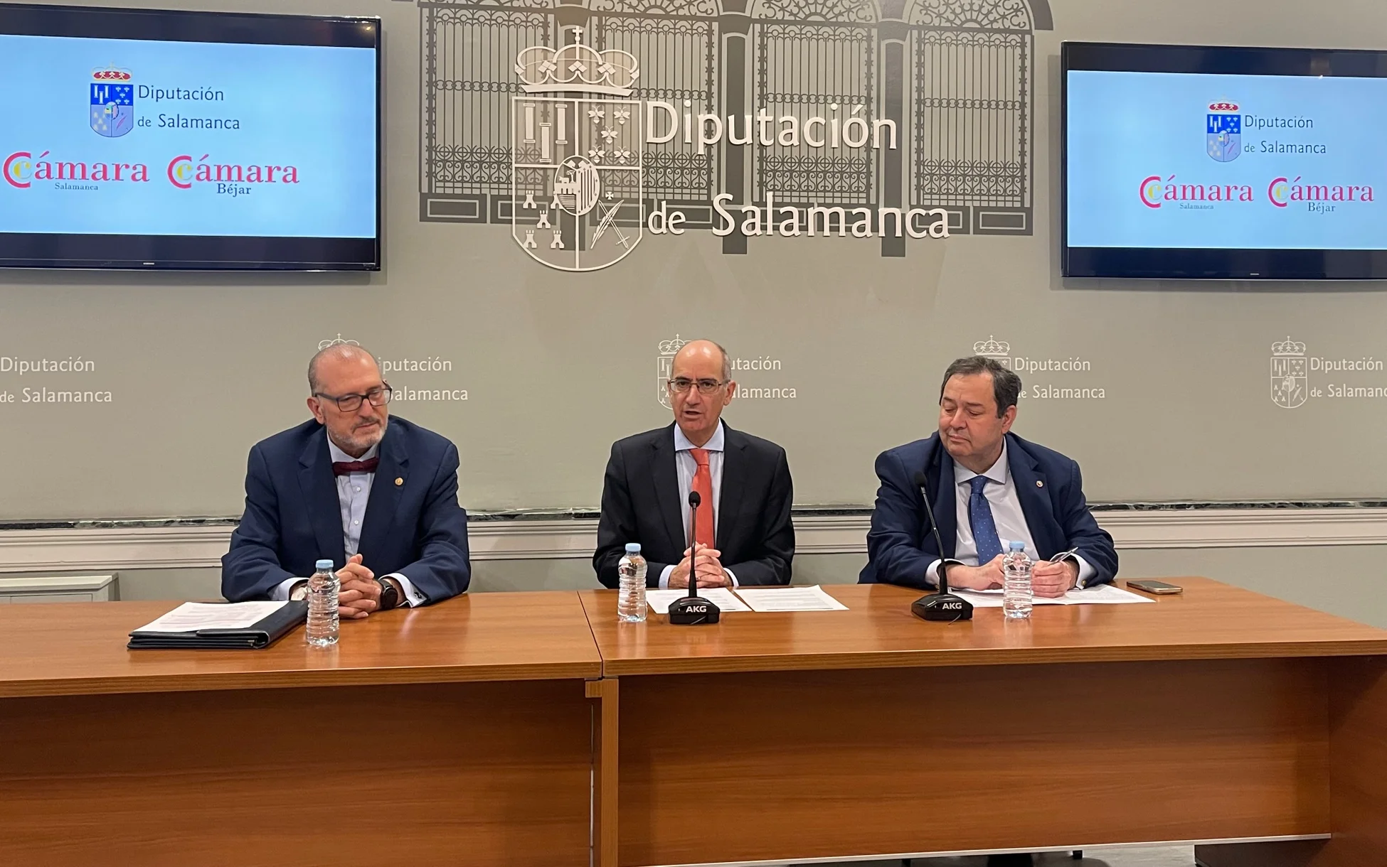 Presentación del Presidente de la renovación de colaboración con las Cámaras de Comercio de Salamanca y Béjar