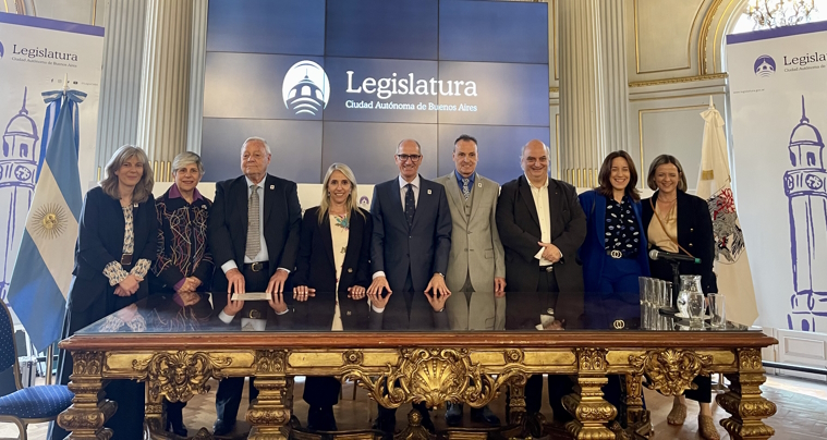 Imagen de la recepción en la sede de la Legislatura de Buenos Aires a la delegación de la Diputación de Salamanca