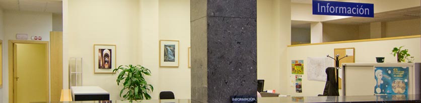 Punto de información en el Palacio de La Salina