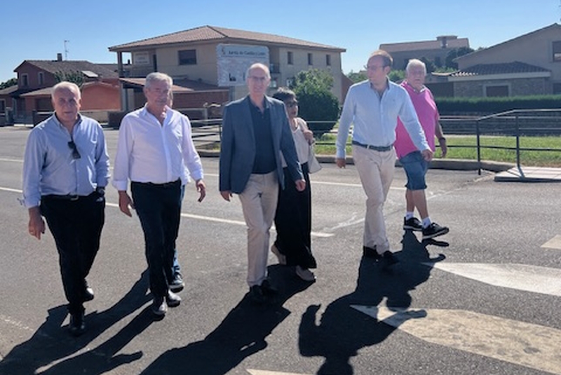 Imagen de la visita a las obras de la carretera DSA-360.