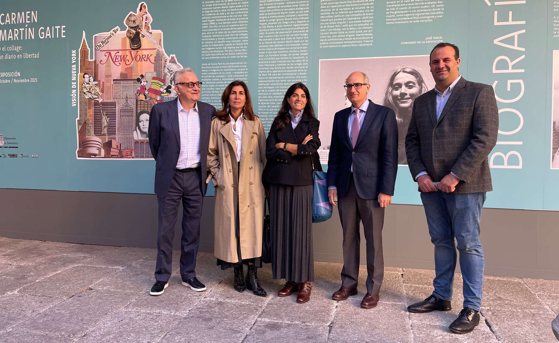 Inauguración de la exposición de collages de Carmen Martín Gaite en el Patio de La Salina