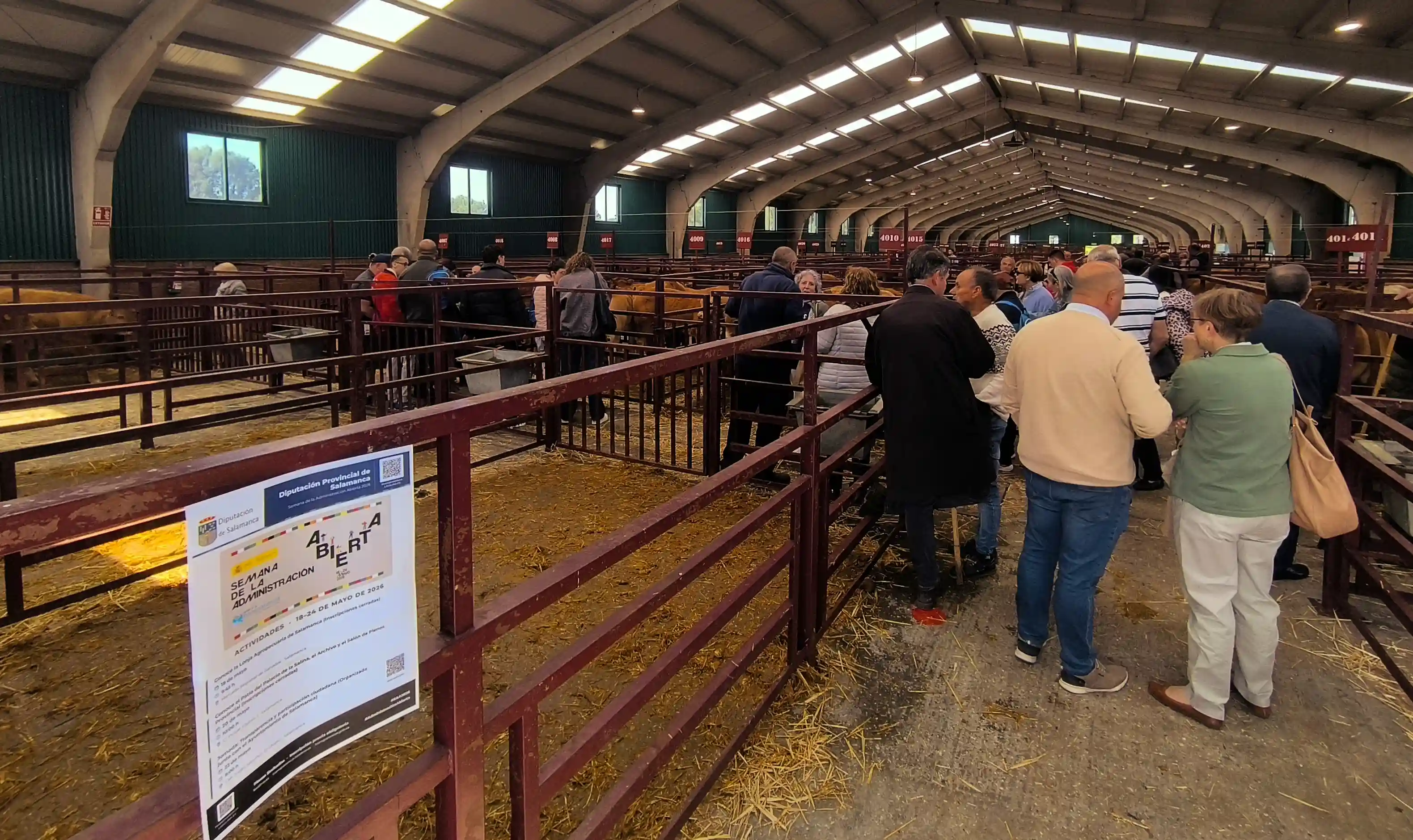 Actividad de la Semana de la Administración Abierta 2026 en la Lonja Agropecuaria de Salamanca en el Mercado de Ganados de Salamanca