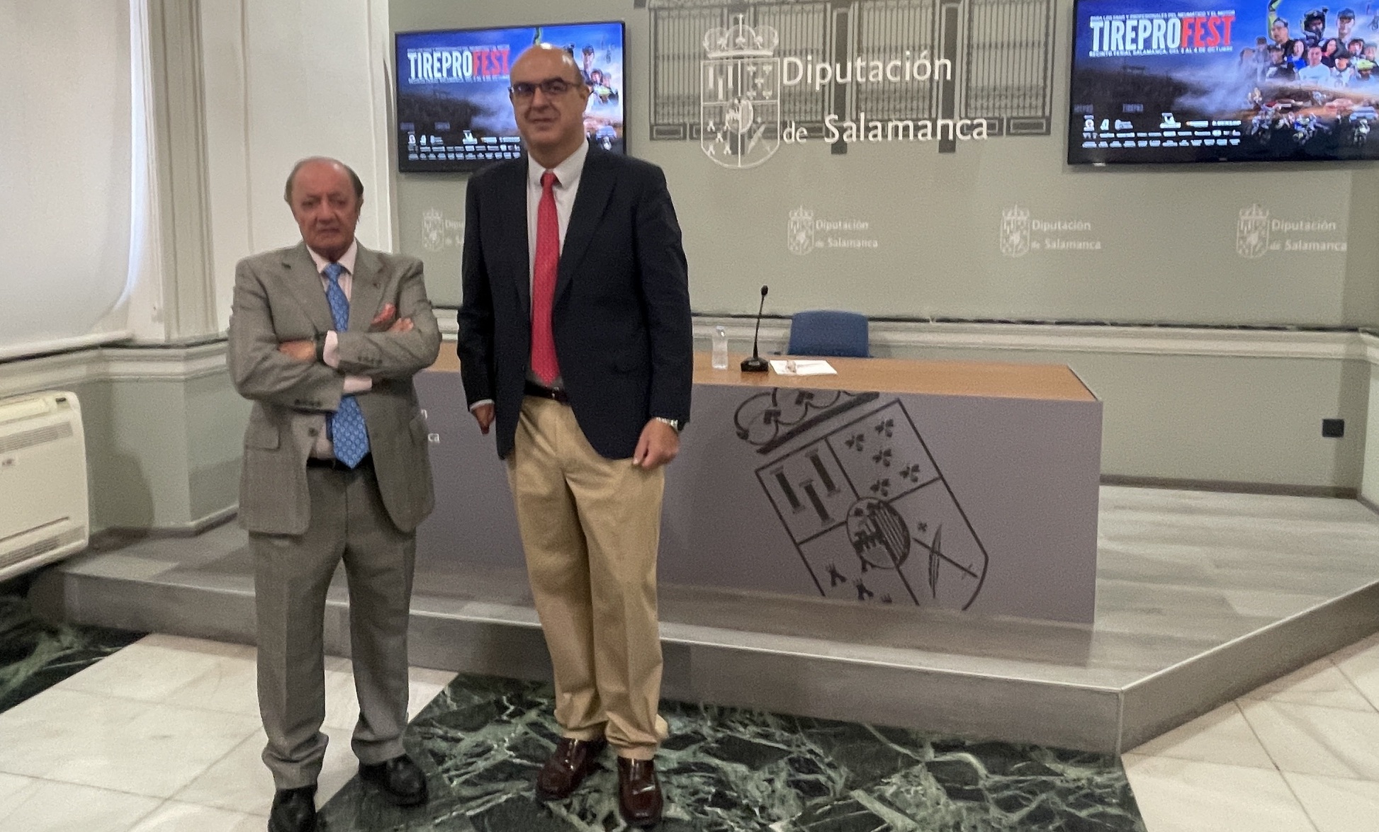 El vicepresidente segundo, Carlos García, y el empresario Eustaquio Andrés.